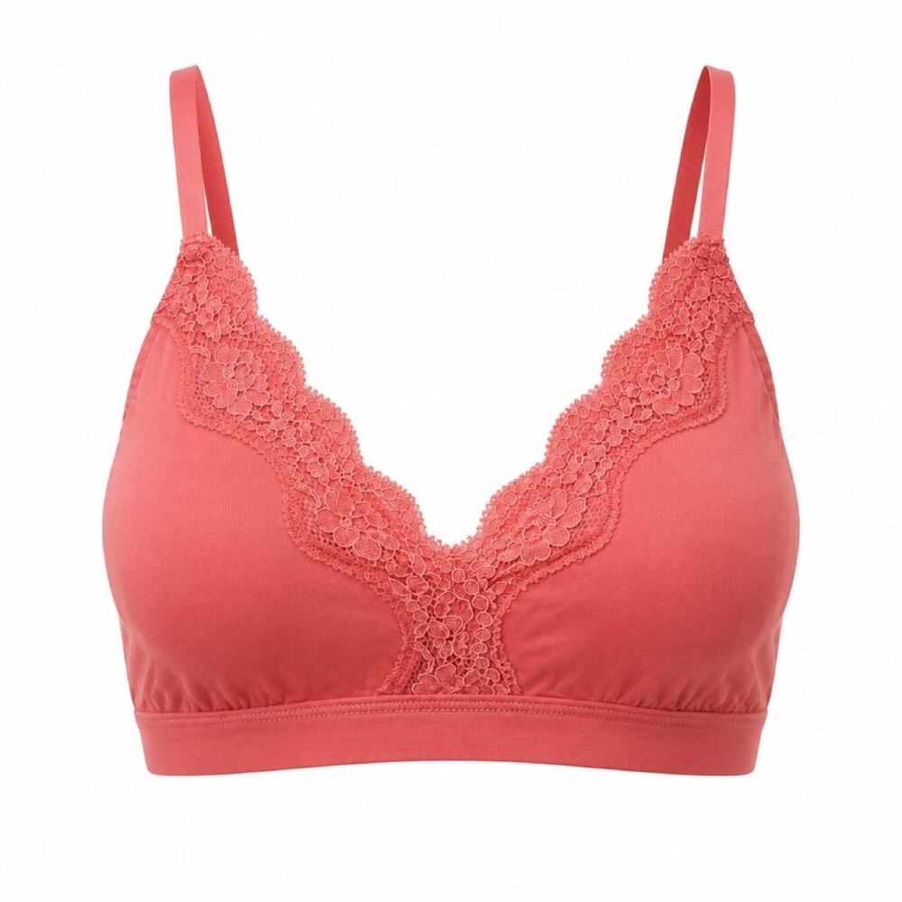 Auden Pink Lace Bralette w/Floral Lace NWT Size M 36B to 38D
